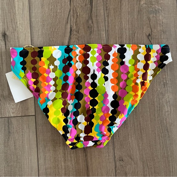 Trina Turk Colorful Geometric Gold Ring Bikini Set Size 8 NWT Resort Swim Beach - Picture 5 of 13